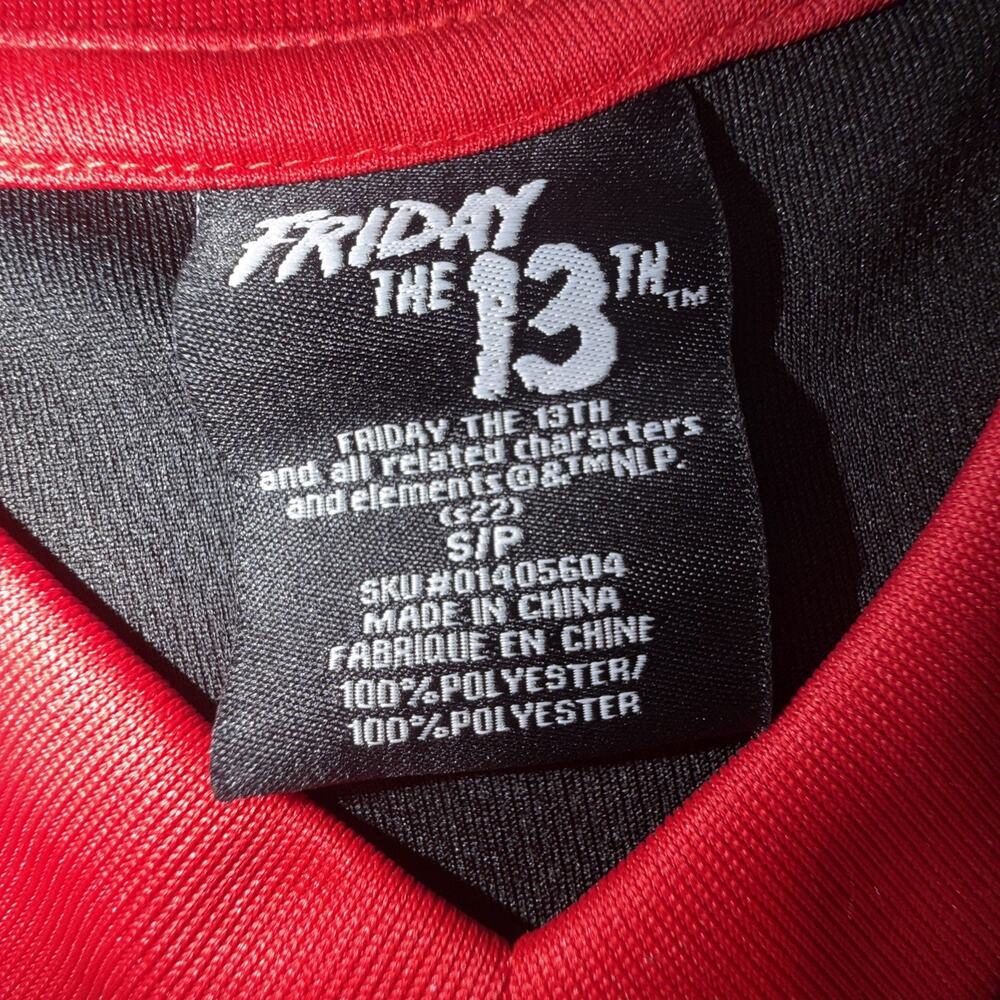 Friday The 13th Jason Voorhees - Black Red White Hockey Jersey S (AI21) - Picture 2 of 3